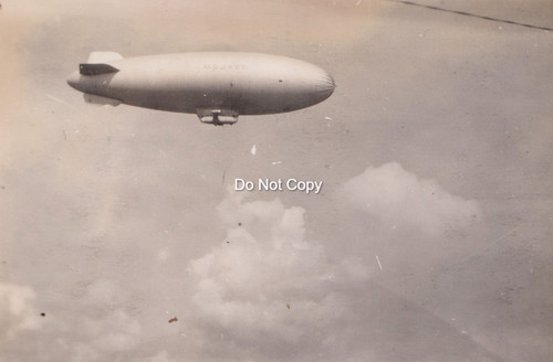 Ww2 photo navy blimp over - photo,