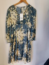  BNWT Ladies ZARA Blue Floral