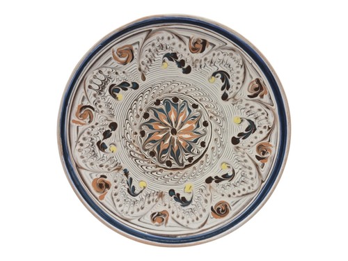 Handmade ceramic plate 17cm - ceramic,