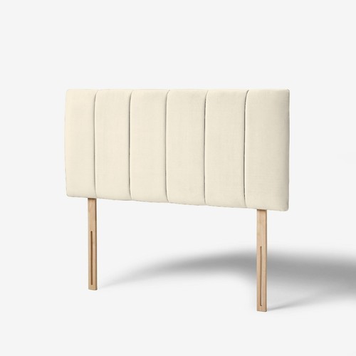 Cream plush velvet headboard - cream,