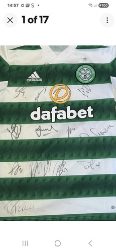 Celtic treble signed shirt - signed,