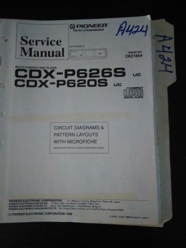 Pioneer cdx p626s p620s - cdx-p626s,