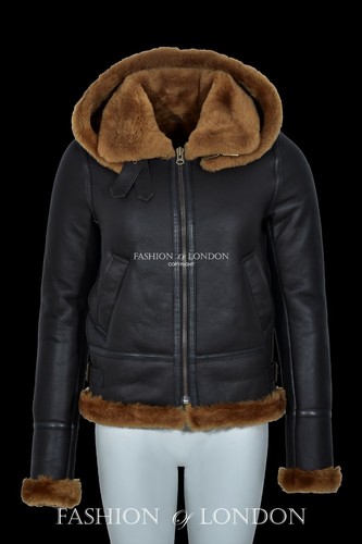 Ladies hooded sheepskin - ladies, jacket