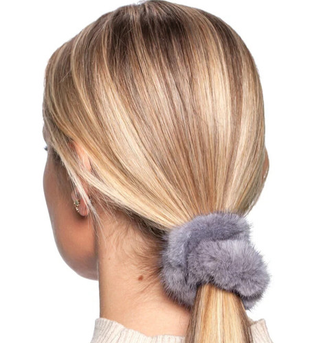 Gray mink fur hair - fur,