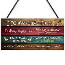 Cocktail Bar Rules Novelty