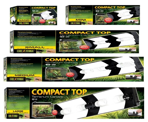 Exo terra compact - top, lighting