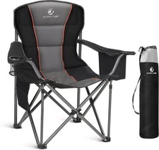 ALPHA CAMP Camping Chairs for Adults Heavy Duty Camping Chair Up to 200 kg Fold