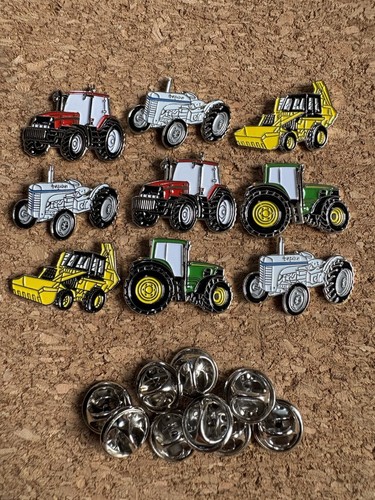 Tractor enamel pin - pin, badges