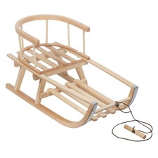 Wooden Sleds Classic Mini-Sleds Backrest Seat Beech Eood up to 100 kg