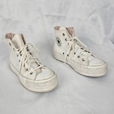 Converse Womens Chuck Taylor All Star Hi Tops UK4.5 White Floral Lining High