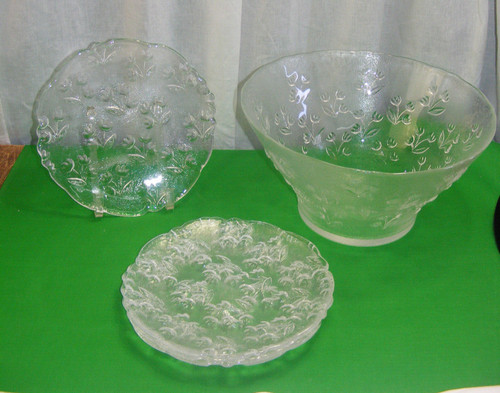 Vintage glass large table - large,