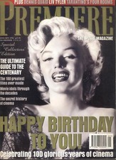 MARILYN MONROE on Cover PREMIERE Magazine, Jan 1996. 100 Years of Cinema Edition
