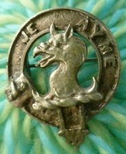 Scotland Scottish Clan Brooch Badge Silver 32 mm ANTIQUE Org