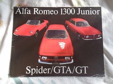 Alfa Romeo 1300 Junior, Spider, GTA & GT range brochure c1960's Italian text 