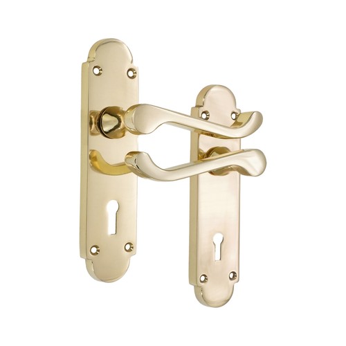 Door handles lever - on, keyhole