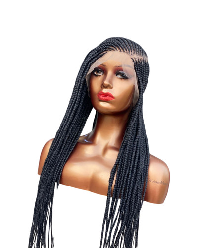 Full lace knotless box - lace, braid
