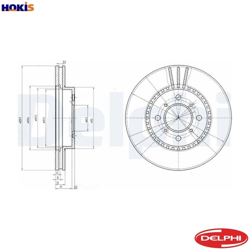Brake disc bg2814 - disc, for