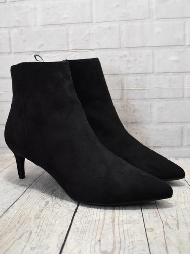 Womens black mid heel - black, zip