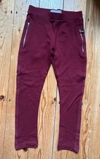 Lovely Dark Red Zara Girls Leggings/Age 8/128cm/Casual/Burgundy/Zip Detail