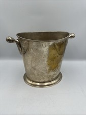 Champagne Holder 1950’s Art Deco Silvered Brass Bucket wine cooler chiller 