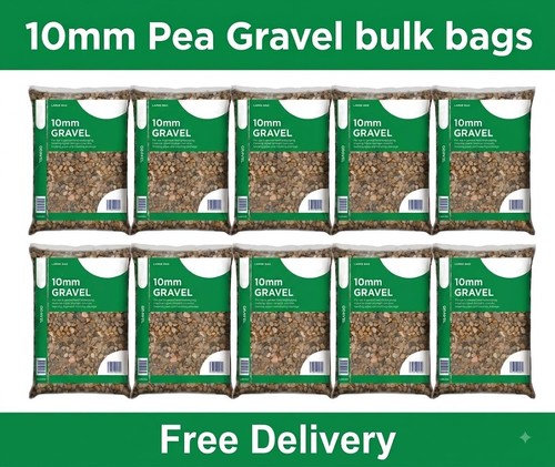 10mm pea shingle gravel 250kg - 10mm,
