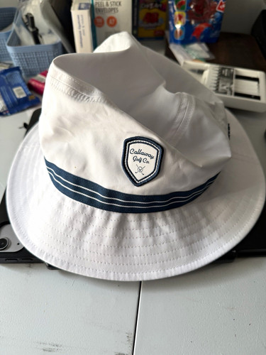 Callaway bucket hat white blue - callaway, white/blue