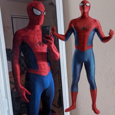 PS4 Spider-Man Jumpsuit Spiderman Bodysuit Halloween Cosplay Costume Fancy Props