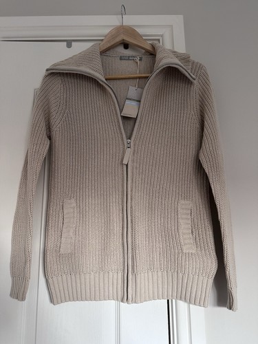Oatmeal ladies zipped cardigan - oatmeal,