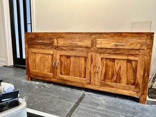 Solid Sheesham wood sideboard with drawers