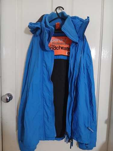 Superdry windcheater blue coat - blue,