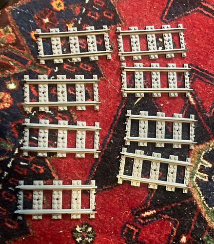 Lego railway plastic track set - railway,