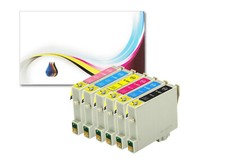 1 SET INK CARTRIDGES Fits epson Non oem R200 R220 R300 R320 R340 RX500 