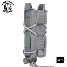 Tactical Molle 9mm Pistol Mag Pouch Single Magazine Bag Flashlight Torch Holder