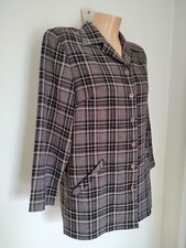 Oscar B Smart Brown Check Jacket Size 12