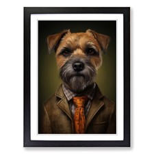Border Terrier in a Suit