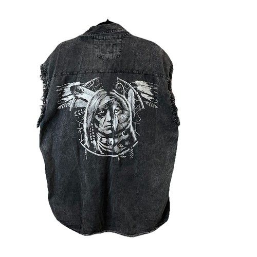 Biker wear black acid wash - biker,