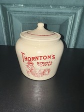 Thorntons Vintage Lidded Pot Jar Pearsons of Chesterfield Special Toffee