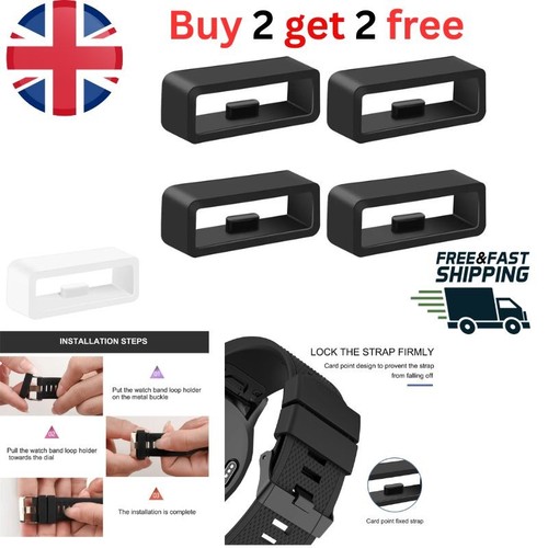Black rubber watch strap - black,