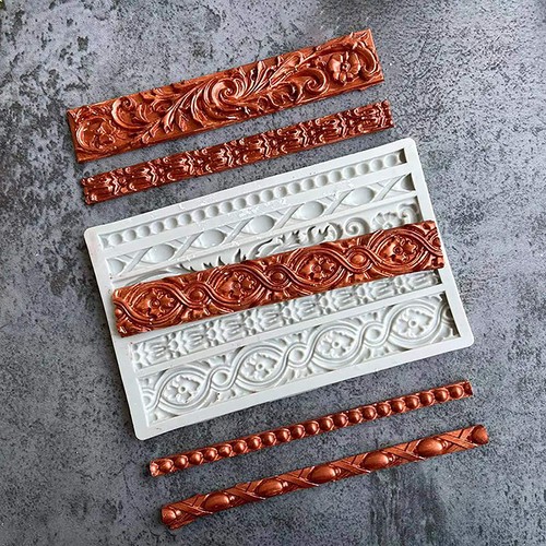 1pc baroque fondant molds - baroque,