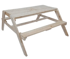 SmallFoot Kids wooden play sand mud picnic garden bench indoor outdoor table