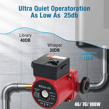 220V Central Heating Pump Hot Water Circulation Pump 3 Speed Switch 46/76/100W