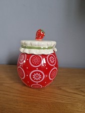 Strawberry Jam Pot and Lid