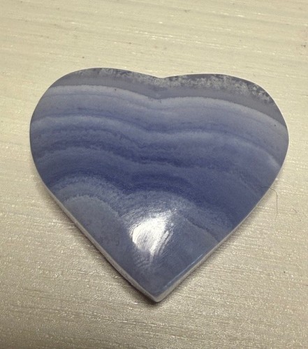 Blue lace agate heart - lace,