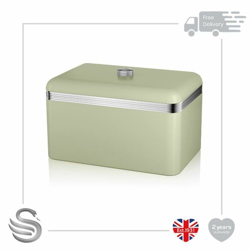 Swan retro metal bread bin - retro, 18l