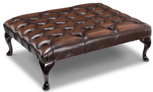 Large chesterfield footstool - large,