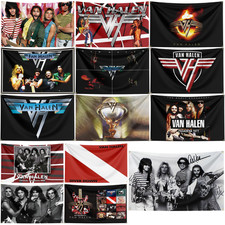 Van Halen Rock Band Flag Banner Tapestry Wall Hanging Poster + Brass Grommets