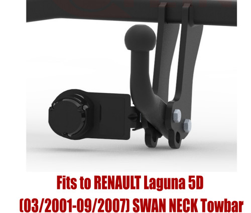 Swan neck tow bar for - swan, renault