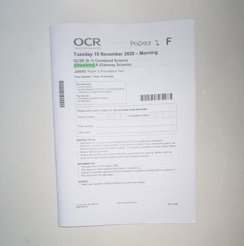 Ocr gcse combined - (9-1),