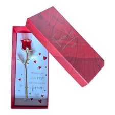 Forever Rose Glass Red Rose Boxed  - Beautiful Gift