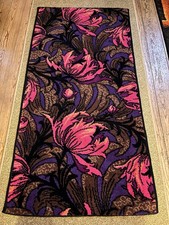 Vintage Mid Century Original 1970s Wool Retro Carpet Rug 137 X 70cm. Excellent